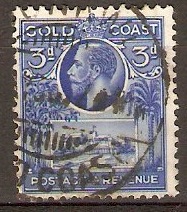 Gold Coast 1928 3d Bright blue. SG108.